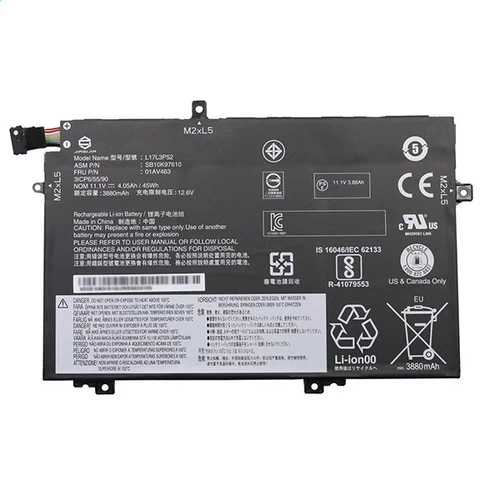 Batterie pour Lenovo ThinkPad L15 GEN 2 20X3000VGB