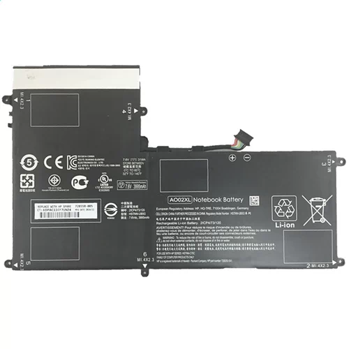 31Wh Batterie pour HP Elitepad 1000 g2 windows tablet